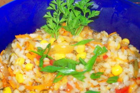 Рецепт аппетитного риса с пряной курицей и овощами в мультиварке