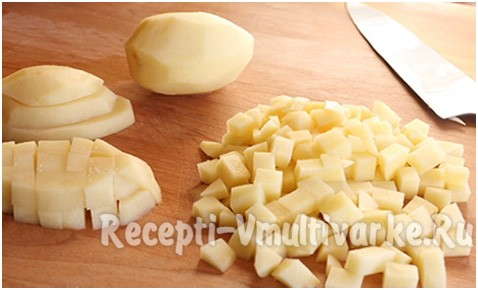 мелко нарезать картофель