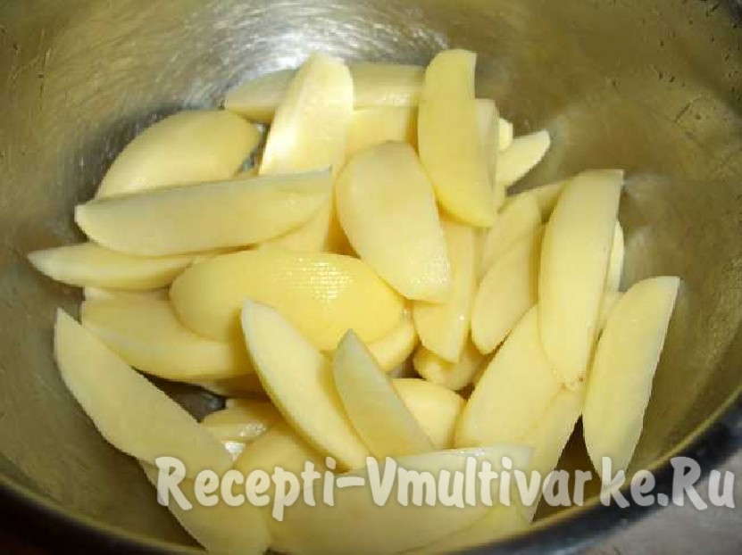почистить и порезать картофель